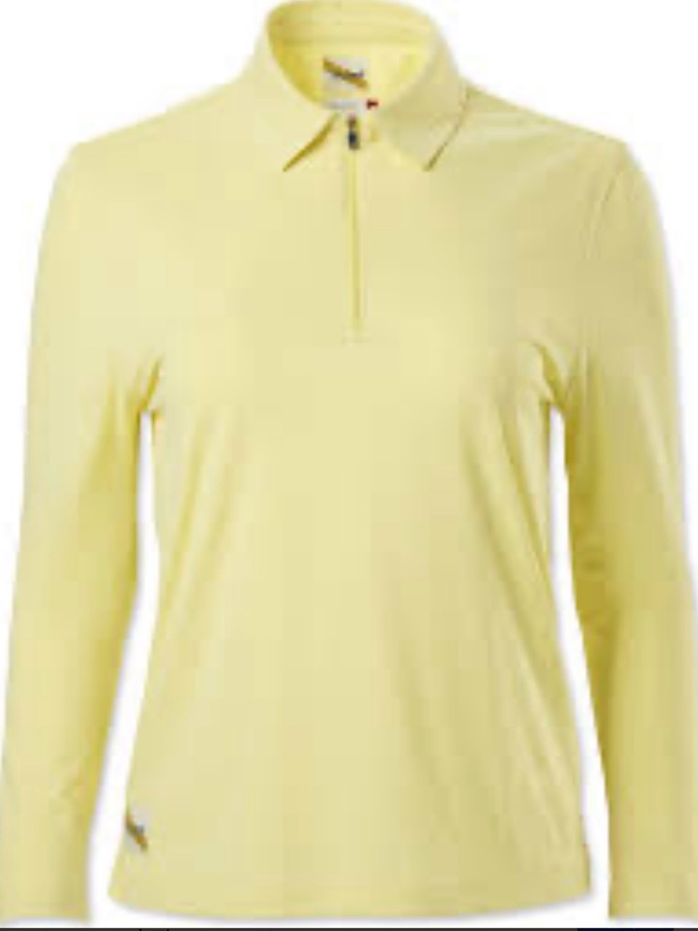 Tracksmith Light Yellow Long-Sleeve Half-Zip Polo - Women